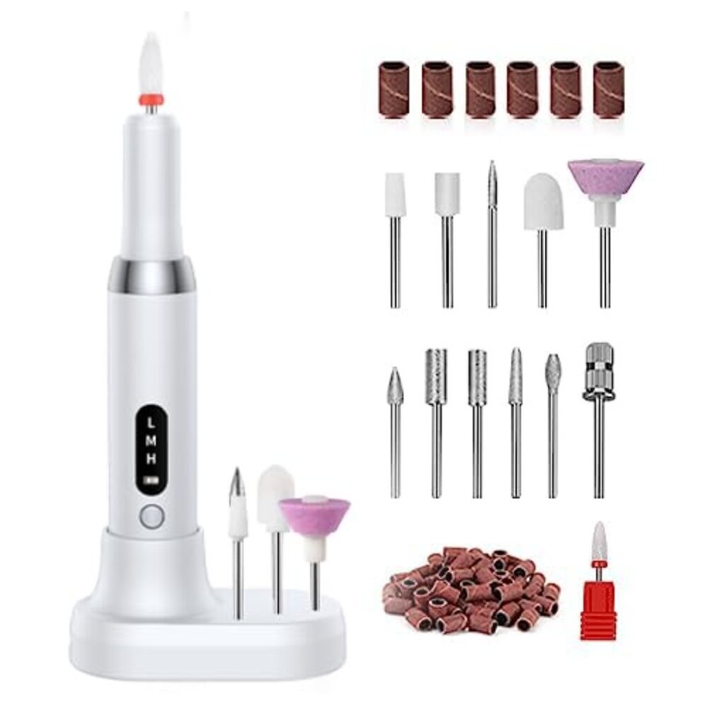Cordless Nail Drill Pen Machine Nail Cuticle Portable 13 in 1 Kit(1 set)